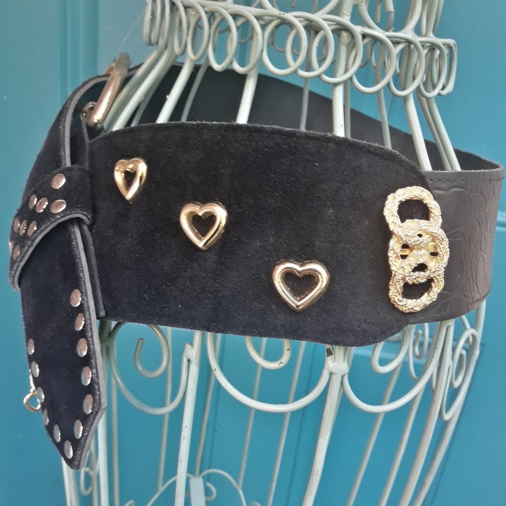 Wide Belt Metal Studded Belt Womens Western Cowboy Rodeo Punk Rock Steampunk - Picture 11 of 14
